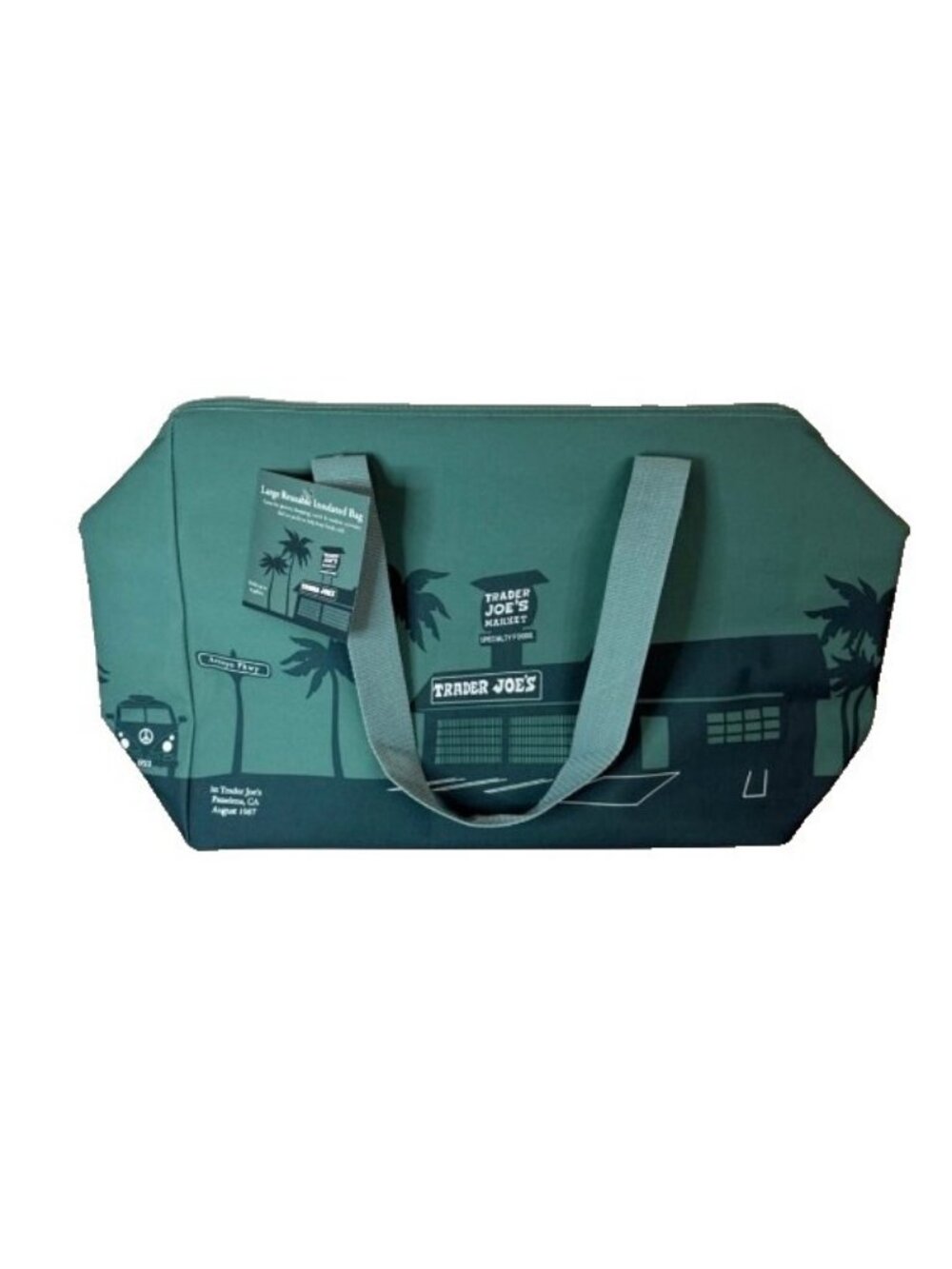 2026 Trader Joe’s Green Reusable Insulated Bag 8 Gallon Cooler Tote Limited - Picture 4 of 4